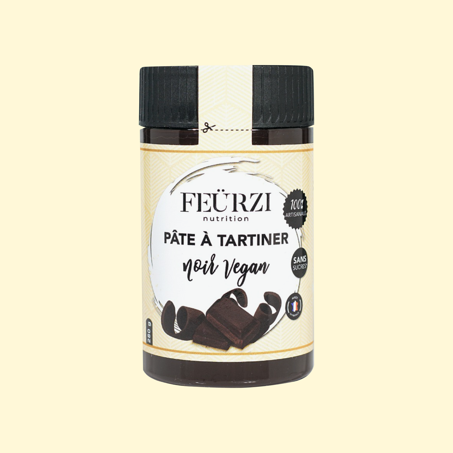 Noir Vegan - Pâte à tartiner artisanale